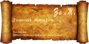 Zsarnai Mabella névjegykártya